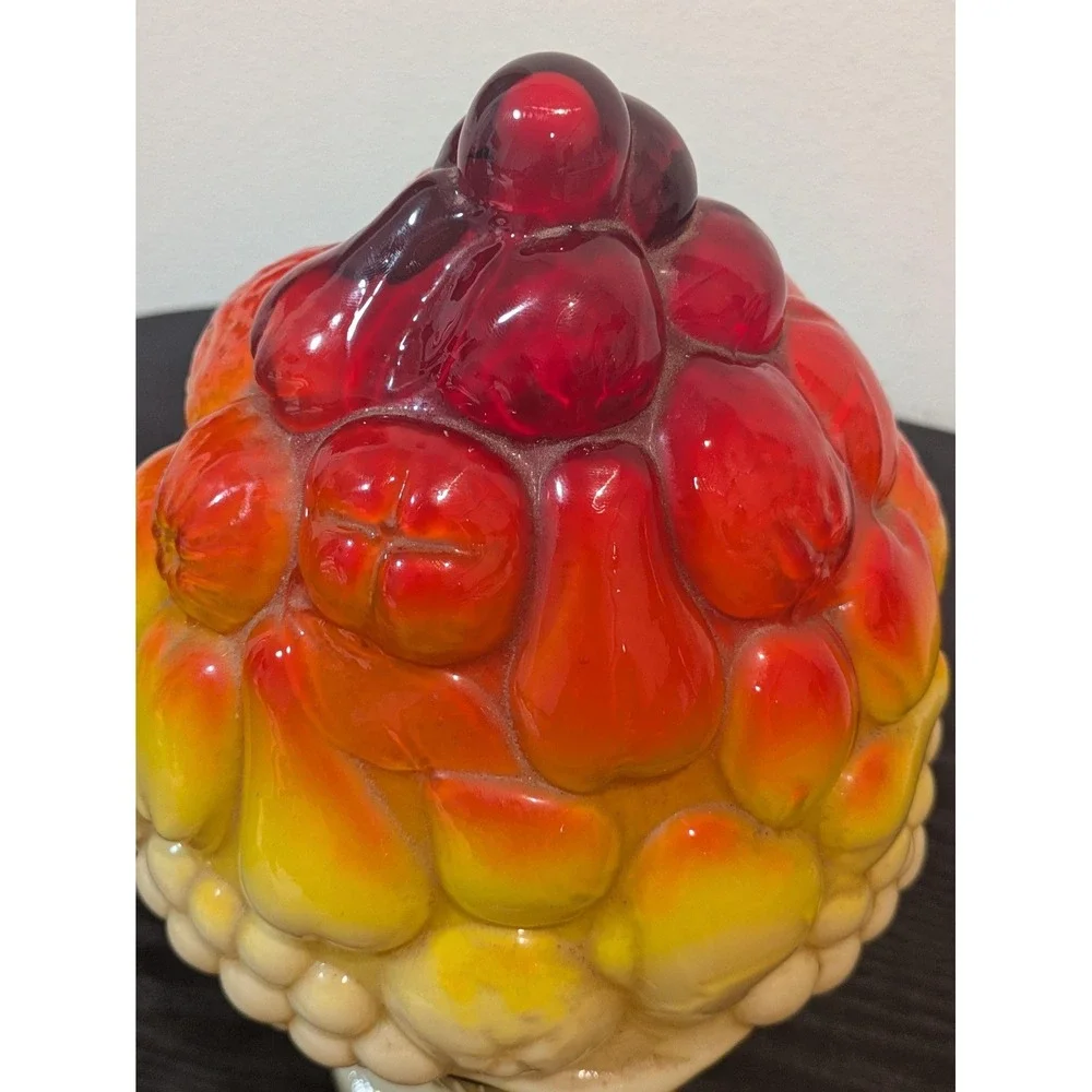 Vintage Murano Glass Fruit Basket Lamp Shade MCM Globe Ceiling Fixture Beautiful
